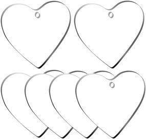 img 4 attached to Acrylic Heart Blanks Keychain Crafts