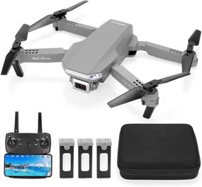 img 4 attached to 📷 2108P HD Camera Foldable RC Drone for Beginners & Adults - Behorse RC Quadcopter with FPV Live Video, One Key Take Off, 3D Flips, Extra 2 Batteries, Carrying Case