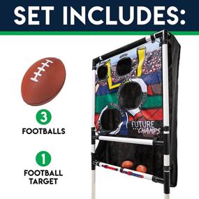 img 3 attached to 🏈 Franklin Sports Kids Football Target Toss - Indoor Football Passing Game for Kids with Mini Footballs - Football Passing Targets