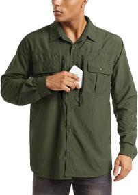 img 3 attached to 🌞 Ultimate Sun Protection: MAGCOMSEN Men's UPF 50+ Button Down Shirt for Hiking, Fishing, Work