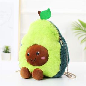 img 1 attached to 🥑 Adorable Avocado Stuffed Plush Toy, Versatile Avocado Purse Bag for Girls, Perfect Avocado Fruit Shape Pillow: Ideal Birthday Gift!