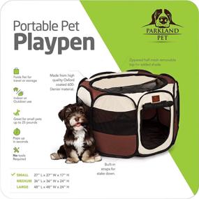 img 2 attached to Convenient and Versatile Foldable Playpen for Dogs and Cats - Indoor/Outdoor Use with Removable Mesh Shade Cover