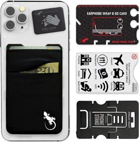 img 4 attached to Phone Wallet Double Pocket Black White