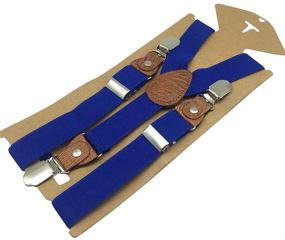 img 2 attached to Girls Elastic Adjustable Suspenders Colors Boys' Accessories