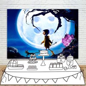 img 2 attached to Background Halloween Coraline Backdrop Backdrops