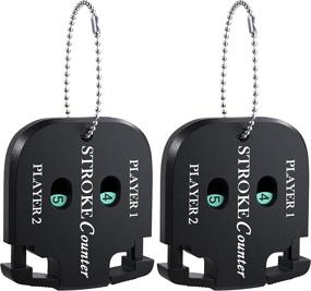 img 4 attached to Vibit Mini Golf Score Shot Stroke Counter Clicker with Key Chain - 2 Pack Set for Portable Golf Game Scorekeeping and Putts Tracking