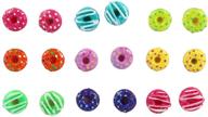 🌈 colorful rainbow donut stud earrings set - hypoallergenic cute accessories for women, teens, and little girls - perfect gift for birthdays, halloween, christmas logo