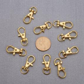 img 1 attached to PH PandaHall 50Pcs Golden Alloy Swivel Lobster Claw Clasps 👛 with Snap Hook 35x13mm – Premium Quality Clasps for Jewelry Making