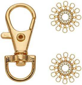 img 4 attached to PH PandaHall 50Pcs Golden Alloy Swivel Lobster Claw Clasps 👛 with Snap Hook 35x13mm – Premium Quality Clasps for Jewelry Making