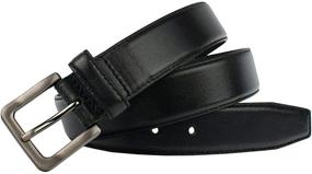 img 1 attached to 👔 Full Grain Leather Belt with Nickel Free Buckle - Metro Black Dress