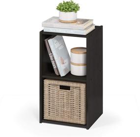 img 1 attached to 🔍 Furinno Espresso Pelli Cubic Storage Cabinet, 2x1 - Optimize Your Search!