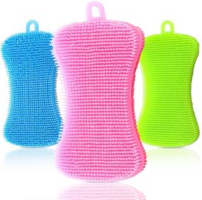 img 4 attached to Silicone Scrubber Household Cleaning Accessories Household Supplies