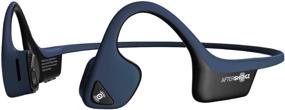 img 4 attached to 🎧 AfterShokz Air AS650MB Open Ear Wireless Bone Conduction Headphones - Midnight Blue