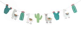 img 4 attached to 🌵 Llama and Cactus Fiesta Garland: Party Decor, Room Decoration, Photo Prop, and More