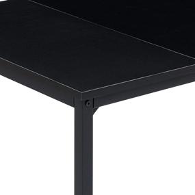 img 1 attached to 💻 Liink1Ga Computer Desk - Modern 47 Inch PC & Laptop Table for Small Spaces - Black Office Desk with Metal Frame