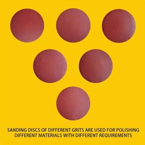 img 1 attached to Pack of 60 Self-Stick 5 Inch NO-Hole PSA Aluminum Oxide 📦 Sanding Discs - Assorted Grits (10 Each: 60, 100, 150, 180, 240, 400)