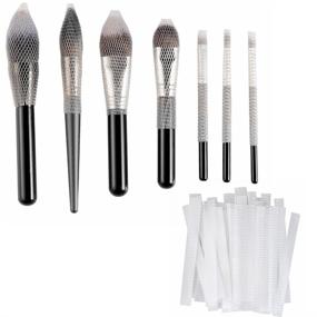 img 3 attached to 💄 Ultimate Makeup Brushes Pen Guard Protector Set - 40 pcs Reusable Expandable Mesh Covers (Excludes Brushes)