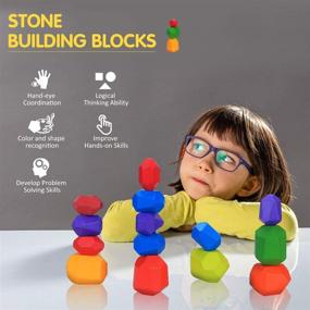 img 1 attached to 🧩 Boost Toddlers' Learning with Balancing Stacking Building Educational Toys