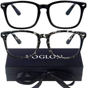 img 4 attached to VOGLON Blue Light Blocking Glasses: 2 Pack Black + Tortoise for Small Face, Effective Eye Protection for Women & Men, Gaming & Computer Screen Glasses with UV Filter & Anti-Glare Technology