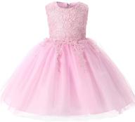 👗 mallimoda lace tulle flower princess wedding dress for toddler and baby girls - elegant and delicate attire! logo