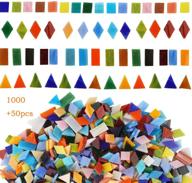 🔶 lanyani 1050 pieces assorted glass mosaic tiles for crafts, vibrant stained glass pieces for mosaic projects logo