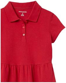 img 1 attached to 👗 Girls' Short-Sleeve Polo Dress by Amazon Essentials - Perfect Uniform Pique Style