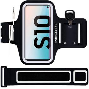 img 4 attached to 📱 BraveShine Running Armband Phone Case - Sport Arm Band Gym Workout Holder for LG Stylo 6 Stylo 5 4 3 LG G6/G7/G7 G8 ThinQ K31 K41 K20 Plus V10 V30 V40 V50 V60 G5 Plus Screen Up to 6.5In