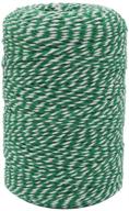 π versatile tenn well green and white twine: ideal for baking, butchers, crafts, and christmas gift wrapping - 656 feet of cotton bakers twine logo