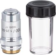 🔍 amscope a100x 100x (oil) achromatic microscope objective: enhanced zoom and clarity for precise microscopic analysis logo