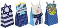 🕎 iconikal hanukkah die-cut flip over treat & gift bags, 20-count: festive packaging for hanukkah goodies! logo