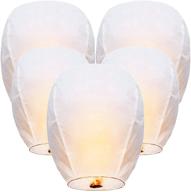 🏮 sky 5 pack paper chinese lanterns japanese white floating biodegradable for summer beach visits, weddings, birthday parties, and new years логотип