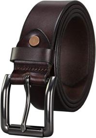 img 4 attached to 👖 Bullko Casual Classic Buckle Leather Belt