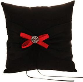 img 1 attached to Wedding Pillow Cushion Pillow，Black Red，7 8