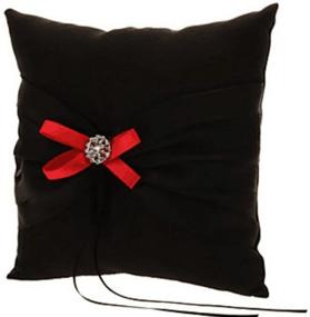 img 3 attached to Wedding Pillow Cushion Pillow，Black Red，7 8