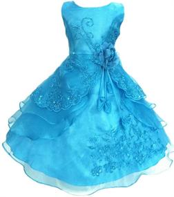 img 4 attached to 👗 Girls' Clothing: Shiny Toddler Birthday Petticoat with Embroidery