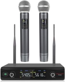 img 4 attached to 🎤 Phenyx Pro UHF Wireless Handheld Microphone System, 30 Adjustable Frequency Cordless Mic Sets with Case, Durable All Metal Build, Extended 200ft Coverage, Perfect for Home Karaoke, Weddings, DJ Events, Church Services (PTU-52)