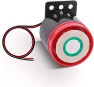 🚨 high decibel dc 12v siren security horn speaker with piezo technology, ideal for burglar sticker or screw installation - buzzer alarm logo