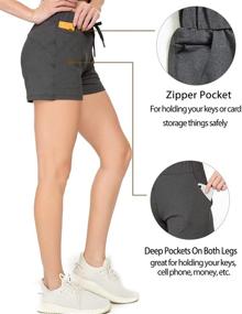 img 3 attached to 🩳 Kcutteyg Women's Workout Shorts with 3 Pockets, Running Yoga Athletic Gym Sports Hiking Shorts 2.5 Inches