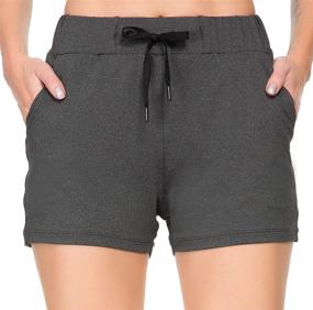 img 4 attached to 🩳 Kcutteyg Women's Workout Shorts with 3 Pockets, Running Yoga Athletic Gym Sports Hiking Shorts 2.5 Inches