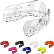 🥊 safejawz mouthguard - slim fit design for optimal protection in boxing, basketball, lacrosse, football, mma, martial arts, hockey, and all contact sports - includes handy case логотип