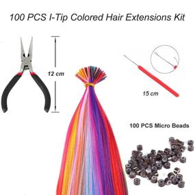 img 3 attached to Synthetic Extensions Hairpieces Feathers Silicone