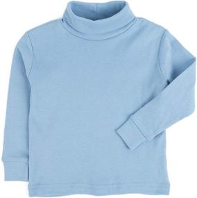 img 1 attached to Leveret Solid Turtleneck Cotton Magenta Boys' Clothing in Sweaters