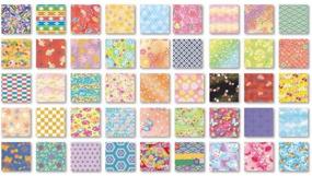 img 3 attached to 🎨 Toyo Reversible Origami Washi Paper, Chiyogami Assortment, Ryoumen Chiyogami Prints 15cm x 15cm (018053)