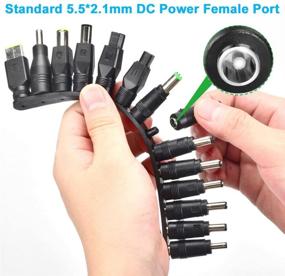 img 3 attached to 💻 aceyoon Laptop Power Adapter Kit: 38 PCS Universal Tips Connector for Lenovo Thinkpad Power Supply - 5.5mm x 2.1mm DC AC Plug Jack Set