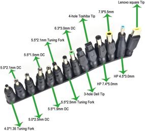 img 2 attached to 💻 aceyoon Laptop Power Adapter Kit: 38 PCS Universal Tips Connector for Lenovo Thinkpad Power Supply - 5.5mm x 2.1mm DC AC Plug Jack Set