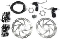 bluesunshine front and back disk brake kit - 160mm for 🚲 80cc gas motorized bicycle - freewheel threaded hubs - 48mm hole distance logo