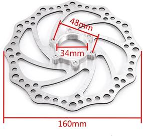 img 1 attached to BlueSunshine Front and Back Disk Brake Kit - 160mm for 🚲 80cc Gas Motorized Bicycle - Freewheel Threaded Hubs - 48mm Hole Distance