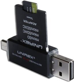 img 1 attached to 💾 Unirex 3 Pack 128GB U1 MicroSD Card with SD Adapter and 4-in-1 USB, MicroUSB Reader: High-Speed Data Transfer for Computer, Laptop, Tablet, or Smartphone