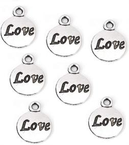 img 1 attached to Message Inspiration Charm Silver Round Beading & Jewelry Making