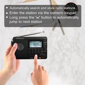 img 1 attached to Retekess V115 Portable Digital AM FM Radio with Rechargeable Battery, Digital Tuner, 9 Band Shortwave Receiver, Micro SD Card and AUX Recording Support